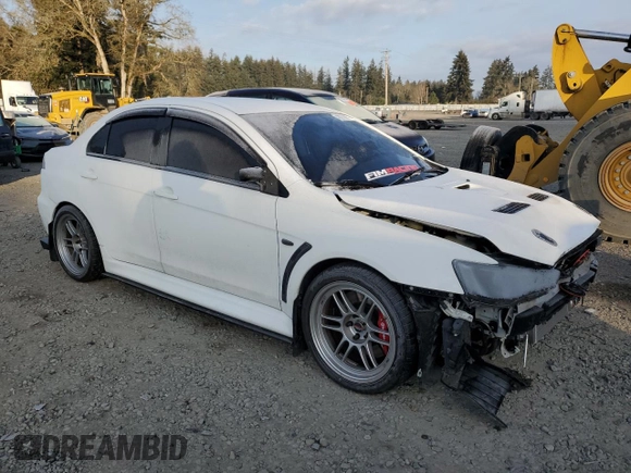 2015 Mitsubishi Lancer Evolution MR with VIN JA32W5FV8FU010346, listed as a Copart auction lot 43275095 with 119,153 mi miles and Salvage Title. Bid and sale history available at carsss.com. Image 4.