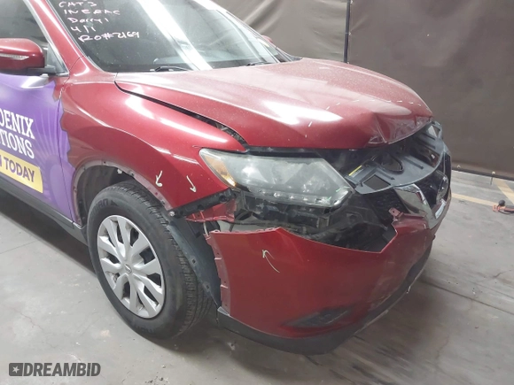 2015 Nissan Rogue S with VIN KNMAT2MT3FP559361, listed as a IAAI auction lot 41983856 with 152,866 mi miles. Bid and sale history available at carsss.com. Image 6.