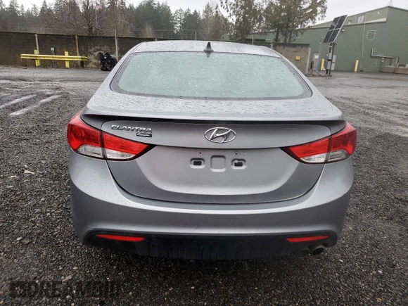 2013 Hyundai Elantra Coupe SE with VIN KMHDH6AE9DU013525, listed as a Copart auction lot 43639555 with 0 mi miles and Salvage Title. Bid and sale history available at carsss.com. Image 6.