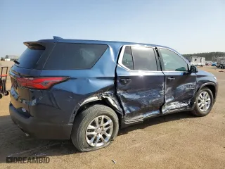 2023 Chevrolet Traverse LS with VIN 1GNERFKW4PJ206515, listed as a Copart auction lot 49480195 with 53,521 mi miles and Salvage Title. Bid and sale history available at carsss.com. Image 3.