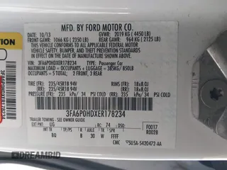 2014 Ford Fusion SE with VIN 3FA6P0HDXER178234, listed as a IAAI auction lot 41810469 with 162,013 mi miles. Bid and sale history available at carsss.com. Image 9.