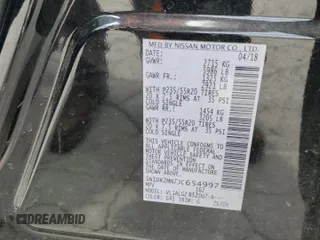 2018 Nissan Pathfinder S with VIN 5N1DR2MN7JC654997, listed as a Copart auction lot 61144015 with 141,732 mi miles and Salvage title. Bid and sale history available at DreamBid. Image 13.