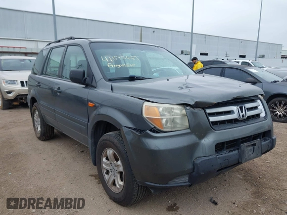 2007 Honda Pilot LX with VIN 5FNYF281X7B006877, listed as a IAAI auction lot 41595667 with 255,799 mi miles. Bid and sale history available at carsss.com. Image 1.