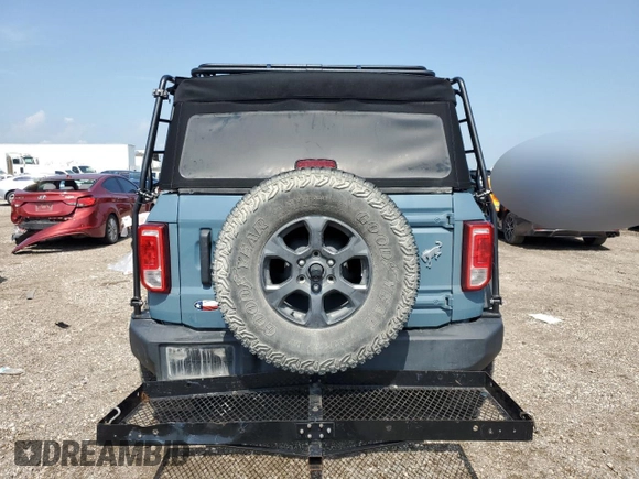 2021 Ford Bronco with VIN 1FMDE5BH2MLA83983, listed as a Copart auction lot 54361535 with 68,909 mi miles and Salvage Title. Bid and sale history available at DreamBid. Image 6.