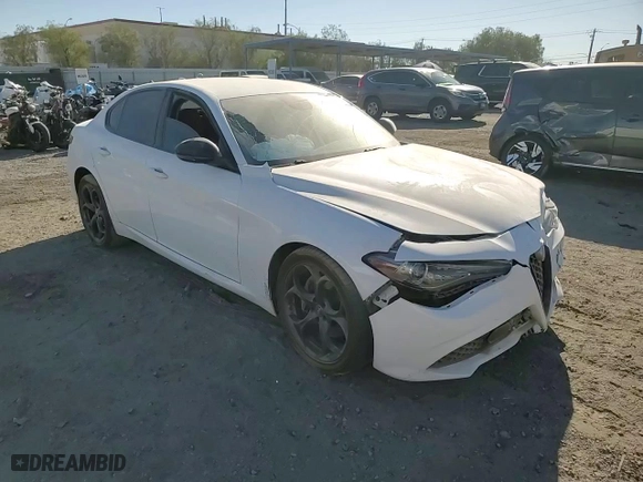 2018 Alfa Romeo Giulia with VIN ZARFAEDN8J7595706, listed as a Copart auction lot 73510154 with 43,734 mi miles and Salvage Title. Bid and sale history available at carsss.com. Image 10.