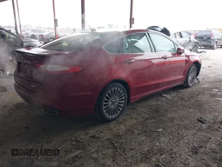 2014 Ford Fusion Titanium with VIN 3FA6P0K97ER204843, listed as a IAAI auction lot 41614434 with 110,165 mi miles. Bid and sale history available at carsss.com. Image 4.