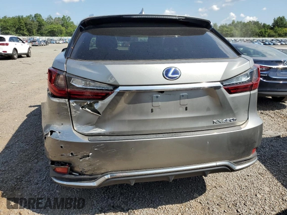 2021 Lexus RX 450h with VIN 2T2HGMDA6MC066035, listed as a Copart auction lot 65873235 with 51,949 mi miles and Salvage title. Bid and sale history available at DreamBid. Image 6.