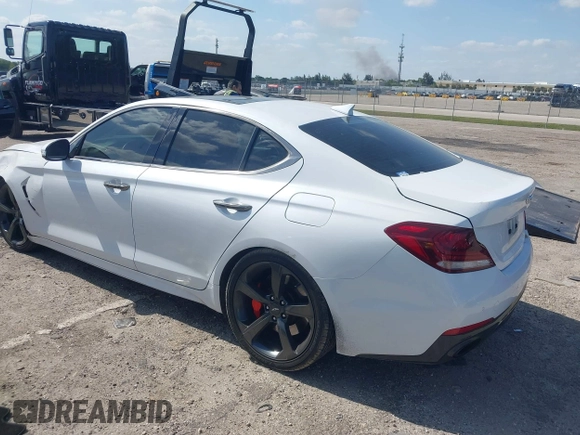 2019 Genesis G70 Advanced with VIN KMTG34LE0KU034232, listed as a IAAI auction lot 42113393 with 47,360 mi miles and . Bid and sale history available at DreamBid. Image 3.