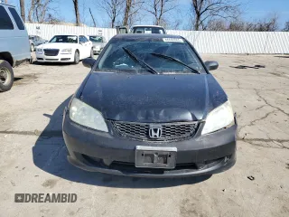 2005 Honda Civic Cpe LX with VIN 1HGEM22515L030825, listed as a Copart auction lot 46666065 with 239,046 mi miles and Salvage Title. Bid and sale history available at carsss.com. Image 5.