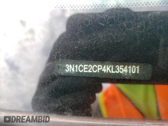 2019 Nissan Note SV with VIN 3N1CE2CP4KL354101, listed as a Copart auction lot 59986395 with Not provided miles and Clean title. Bid and sale history available at DreamBid. Image 12.