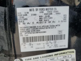 2009 Ford F-150 XL z VIN 1FTPW14V39FA33383, wystawiony jako Copart lot #51570255 z przebiegiem 291 174 mil mil oraz Szkoda całkowita • Salvage title. Historia ofert i sprzedaży dostępna na DreamBid. Obrazek 14.