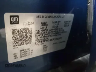 2025 Cadillac Escalade z VIN 1GYS9PRLXSR129201, wystawiony jako Copart lot #59422345 z przebiegiem 775 mil mil oraz Szkoda całkowita • Salvage title. Historia ofert i sprzedaży dostępna na DreamBid. Obrazek 14.