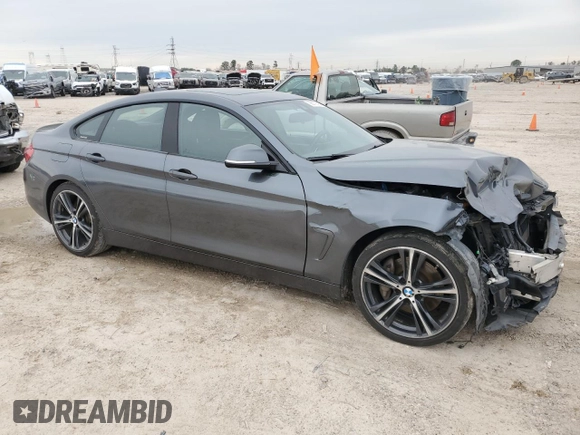 2018 BMW 4 Series 440i with VIN WBA4J5C53JBF07516, listed as a Copart auction lot 86118784 with 154,460 mi miles and Salvage Title. Bid and sale history available at DreamBid. Image 4.