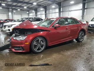 2018 Audi A4 Premium Plus with VIN WAUENAF40JA036870, listed as a Copart auction lot 47589115 with 85,996 mi miles and Salvage Title. Bid and sale history available at carsss.com. Image 1.