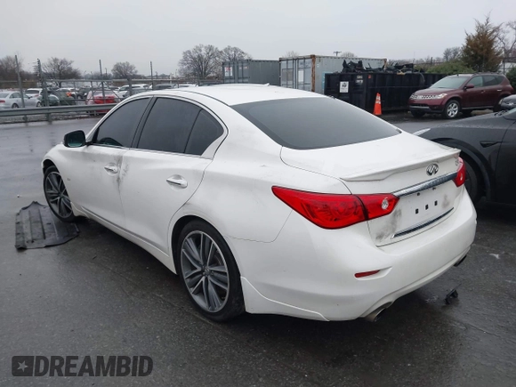 2017 Infiniti Q50 2.0t with VIN JN1CV7AP0HM641062, listed as a IAAI auction lot 41380194 with 114,813 mi miles and . Bid and sale history available at DreamBid. Image 14.