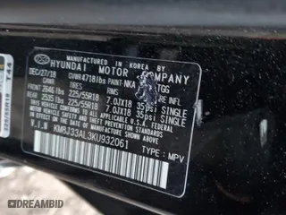 2019 Hyundai Tucson Night with VIN KM8J33AL3KU932061, listed as a Copart auction lot 88005505 with 62,692 mi miles and Salvage Title. Bid and sale history available at carsss.com. Image 15.