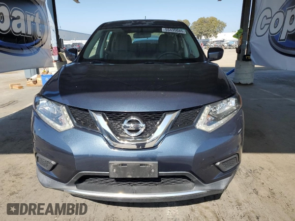 2016 Nissan Rogue SV with VIN KNMAT2MV8GP691017, listed as a Copart auction lot 55435685 with 91,056 mi miles and Salvage Title. Bid and sale history available at DreamBid. Image 5.