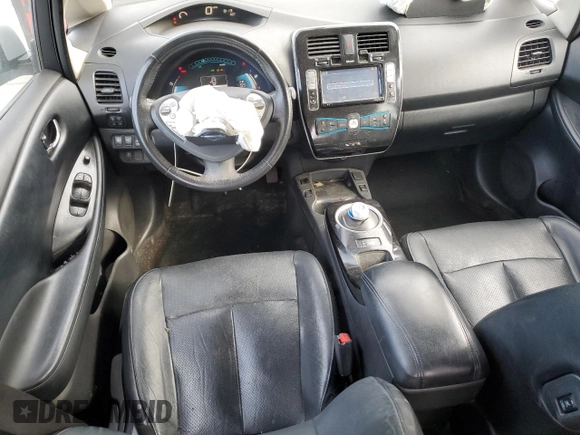 2015 Nissan LEAF SL with VIN 1N4AZ0CP3FC326441, listed as a Copart auction lot 50763835 with 120,373 mi miles and Salvage title. Bid and sale history available at DreamBid. Image 8.