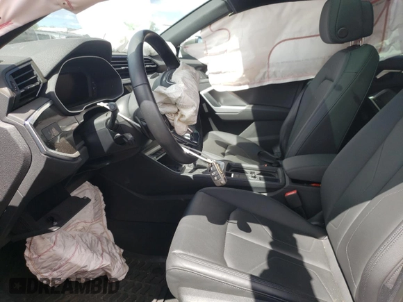 2024 Audi Q3 S line Premium with VIN WA1DECF36R1072831, listed as a Copart auction lot 57332885 with 9,667 mi miles and Salvage title. Bid and sale history available at DreamBid. Image 7.