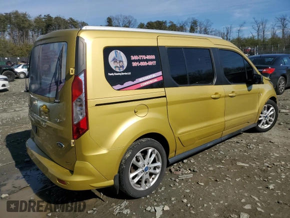 2015 Ford Transit Connect XLT with VIN NM0GS9F76F1195913, listed as a Copart auction lot 47430625 with 159,882 mi miles and Salvage title. Bid and sale history available at DreamBid. Image 3.