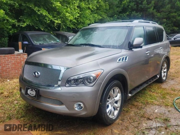 2012 Infiniti QX56 7-passenger with VIN JN8AZ2NE7C9015769, listed as a Copart auction lot 61275105 with 164,342 mi miles and Clean title. Bid and sale history available at DreamBid. Image 2.