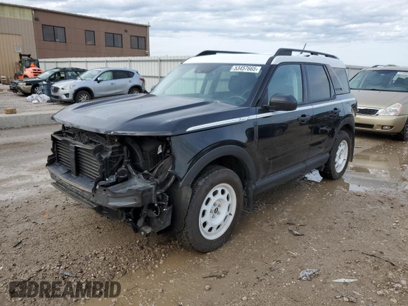 2023 Ford Bronco Sport Heritage с VIN 3FMCR9G69PRD62903, выставлен на аукционе Copart как лот 53457665 с пробегом 15 829 миль миль и Списание • Salvage title. История ставок и продаж доступна на DreamBid. Изображение 1.
