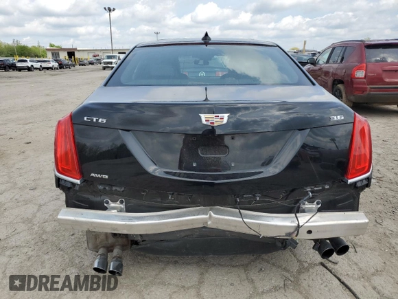 2016 Cadillac CT6 Luxury AWD with VIN 1G6KD5RS8GU165637, listed as a Copart auction lot 55574075 with 34,675 mi miles and Salvage title. Bid and sale history available at DreamBid. Image 6.