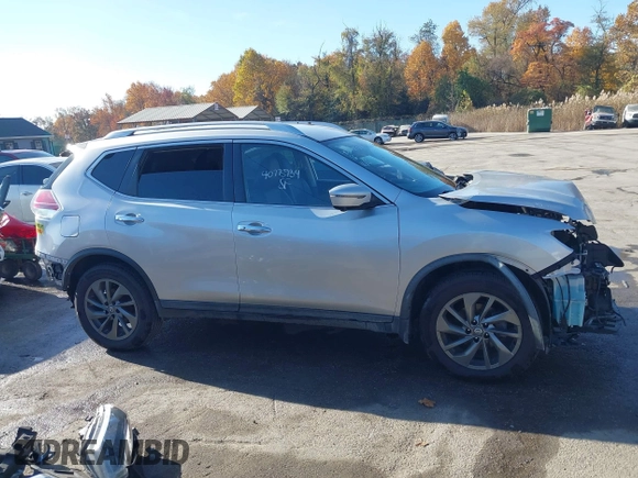 2016 Nissan Rogue SV with VIN KNMAT2MV6GP733975, listed as a IAAI auction lot 40775934 with 68,718 mi miles and . Bid and sale history available at DreamBid. Image 14.
