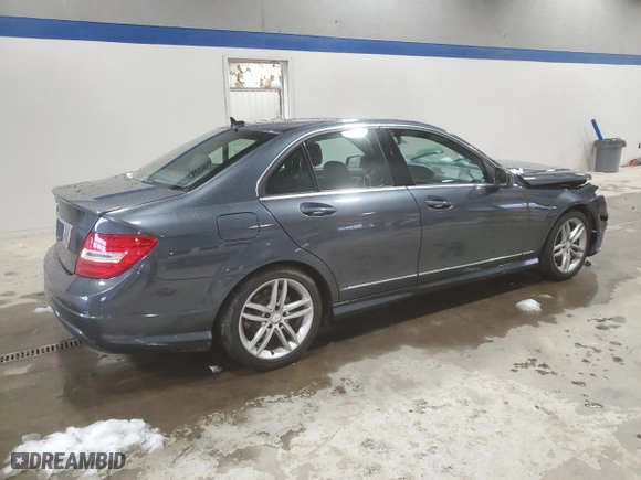 2013 Mercedes-Benz C-Class C 250 Sport with VIN WDDGF4HB0DA828680, listed as a Copart auction lot 44799025 with 57,142 mi miles and Salvage Title. Bid and sale history available at carsss.com. Image 3.