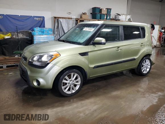 2012 Kia Soul + with VIN KNDJT2A68C7367105, listed as a Copart auction lot 43276985 with 152,107 mi miles and Salvage Title. Bid and sale history available at carsss.com. Image 1.