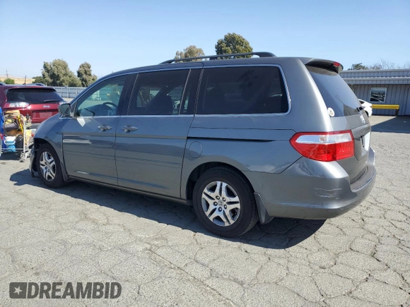2007 Honda Odyssey EX-L z VIN 5FNRL38677B424117, wystawiony jako Copart lot #58814235 z przebiegiem 188 908 mil mil oraz Szkoda całkowita • Salvage title. Historia ofert i sprzedaży dostępna na DreamBid. Obrazek 2.