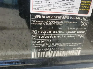 2008 Mercedes-Benz M 550 z VIN 4JGBB72E98A408602, wystawiony jako Copart lot #53737675 z przebiegiem 209 796 mil mil oraz Szkoda całkowita • Salvage title. Historia ofert i sprzedaży dostępna na DreamBid. Obrazek 13.