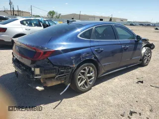 2020 Hyundai Sonata SEL z VIN 5NPEF4JAXLH052763, wystawiony jako Copart lot #50245785 z przebiegiem 76 505 mil mil oraz Tytuł czysty. Historia ofert i sprzedaży dostępna na DreamBid. Obrazek 3.