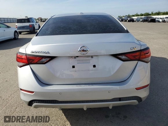 2022 Nissan Sentra SV with VIN 3N1AB8CV4NY232766, listed as a Copart auction lot 54456455 with 50,497 mi miles and Salvage Title. Bid and sale history available at carsss.com. Image 6.