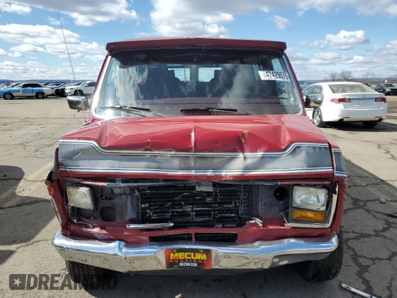 1991 Ford Econoline Cargo with VIN 1FDES14H2MHA04477, listed as a Copart auction lot 47429575 with 63,054 mi miles and Salvage Title. Bid and sale history available at DreamBid. Image 5.