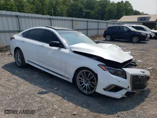 2018 Genesis G80 3.3T Sport with VIN KMHGN4JB7JU244581, listed as a Copart auction lot 67610544 with 37,792 mi miles and Salvage Title. Bid and sale history available at carsss.com. Image 4.
