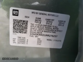2024 Chevrolet Tahoe RST with VIN 1GNSKRKD1RR276257, listed as a Copart auction lot 43031155 with 7,802 mi miles and Salvage Title. Bid and sale history available at carsss.com. Image 13.