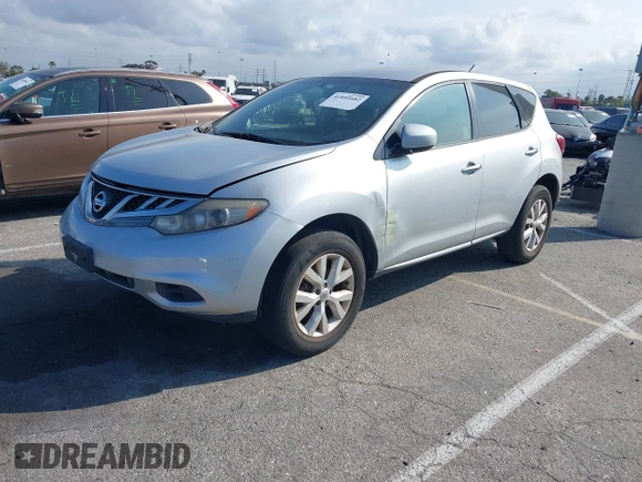 2013 Nissan Murano SL with VIN JN8AZ1MU8DW203724, listed as a IAAI auction lot 41895682 with 113,231 mi miles. Bid and sale history available at carsss.com. Image 2.