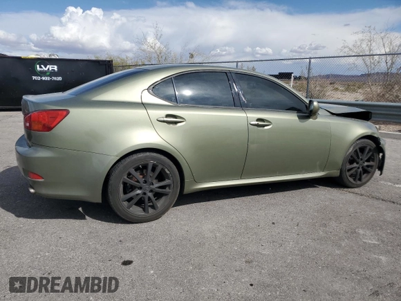 2006 Lexus IS 250 Manual with VIN JTHBK262962009895, listed as a Copart auction lot 51701335 with 139,418 mi miles and Salvage Title. Bid and sale history available at carsss.com. Image 3.