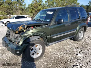 2007 Jeep Liberty Sport with VIN 1J4GK48K97W718251, listed as a Copart auction lot 47977005 with 196,520 mi miles and Salvage Title. Bid and sale history available at carsss.com. Image 1.