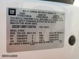 2007 Chevrolet Silverado 1500 LT w/1LT with VIN 2GCEK13M671550709, listed as a Copart auction lot 83878094 with 239,712 mi miles and Salvage Title. Bid and sale history available at carsss.com. Image 14.