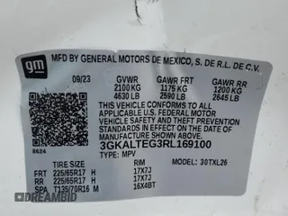 2024 GMC Terrain SLE z VIN 3GKALTEG3RL169100, wystawiony jako Copart lot #44149225 z przebiegiem 12 641 mil mil oraz Nie do naprawy • Non repairable. Historia ofert i sprzedaży dostępna na DreamBid. Obrazek 13.