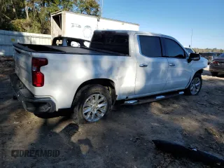 2020 Chevrolet Silverado 1500 LTZ with VIN 3GCUYGED1LG366550, listed as a Copart auction lot 47831655 with 51,271 mi miles and Salvage Title. Bid and sale history available at DreamBid. Image 3.