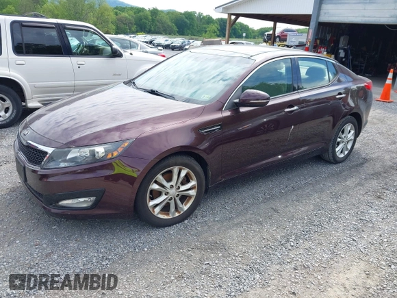 2013 Kia Optima EX with VIN 5XXGN4A70DG147510, listed as a IAAI auction lot 42211671 with 138,947 mi miles and . Bid and sale history available at carsss.com. Image 2.