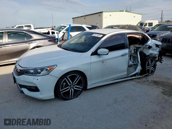 2016 Honda Accord Sport с VIN 1HGCR2F56GA145003, выставлен на аукционе Copart как лот 55414625 с пробегом 106 640 миль миль и Списание • Salvage title. История ставок и продаж доступна на DreamBid. Изображение 1.