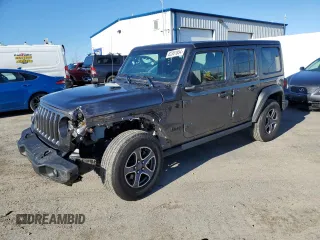 2021 Jeep Wrangler Unlimited Freedom with VIN 1C4HJXDG1MW780092, listed as a Copart auction lot 82361854 with 43,256 mi miles and Salvage title. Bid and sale history available at DreamBid. Image 1.