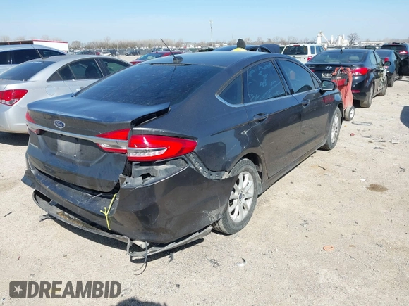 2017 Ford Fusion S with VIN 3FA6P0G72HR140903, listed as a IAAI auction lot 41782272 with 180,064 mi miles. Bid and sale history available at carsss.com. Image 4.