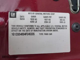 2004 Chevrolet Malibu LT with VIN 1G1ZU54894F245335, listed as a IAAI auction lot 41310773 with 318,783 mi miles. Bid and sale history available at carsss.com. Image 9.