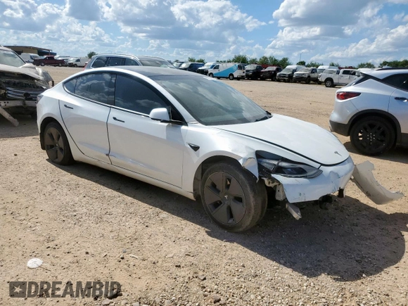 2023 Tesla Model 3 with VIN 5YJ3E1EA3PF605955, listed as a Copart auction lot 62793635 with Not provided miles and Clean title. Bid and sale history available at DreamBid. Image 4.