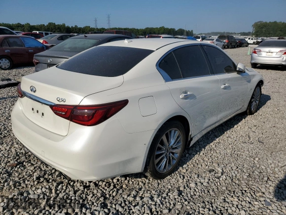 2018 Infiniti Q50 3.0t LUXE with VIN JN1EV7AP5JM357487, listed as a Copart auction lot 66489424 with 104,098 mi miles and Salvage Title. Bid and sale history available at carsss.com. Image 3.